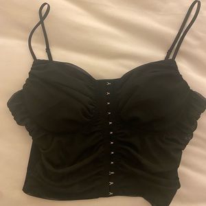 Cute black tank top/blouse